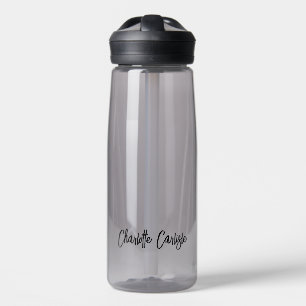Modern Elegant Hand Lettered Script Water Bottle