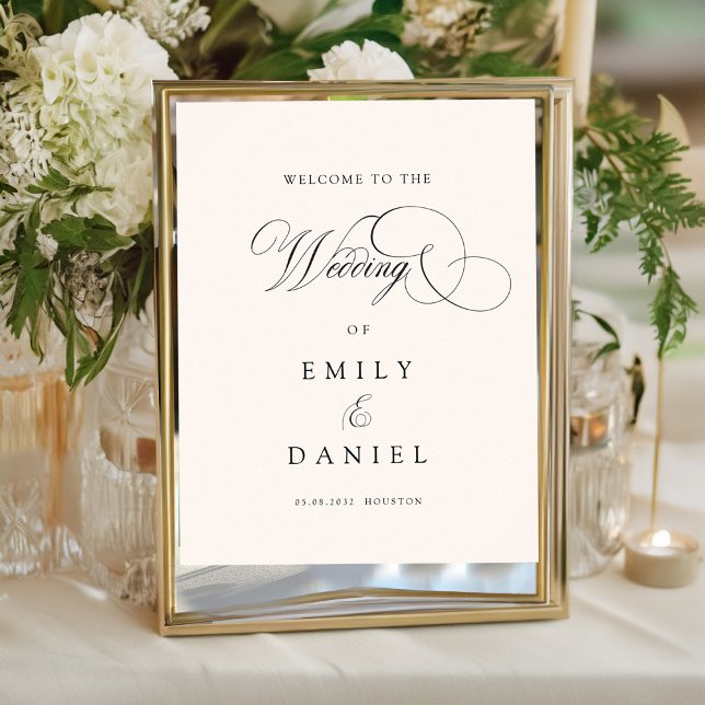Modern, elegant, handwriting font, wedding poster (Creator Uploaded)