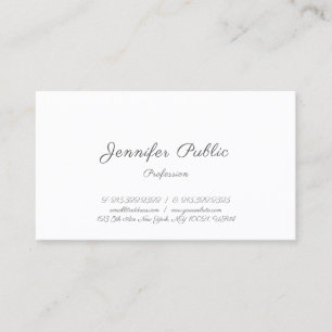 Modern Elegant Handwritten Minimalist Template Business Card