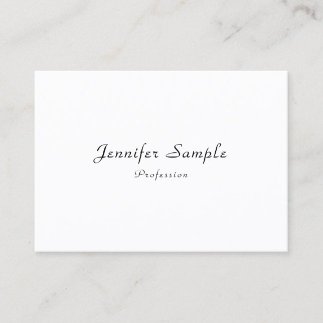 Modern Elegant Handwritten Name Professional Business Card (Front)