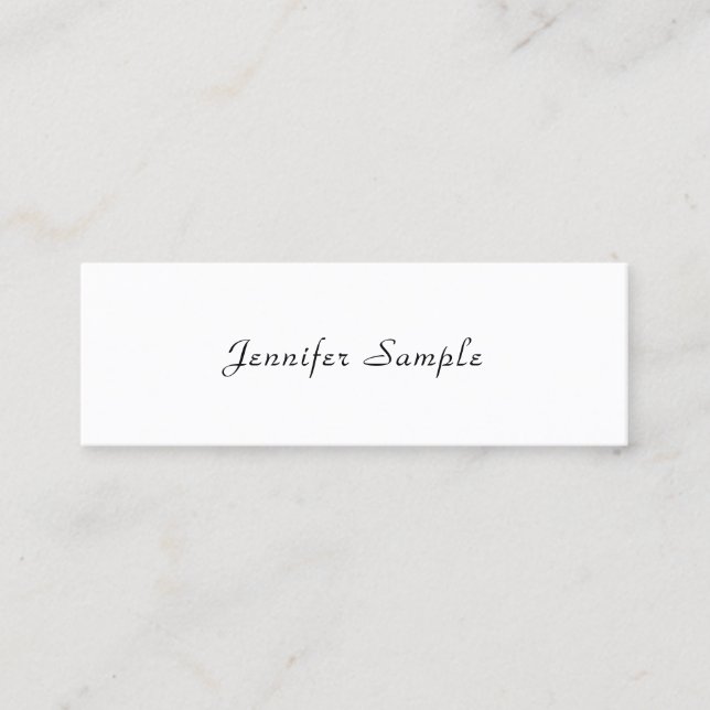 Modern Elegant Handwritten Professional Template Mini Business Card (Front)