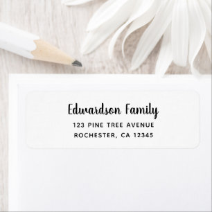 Modern elegant handwritten script family name