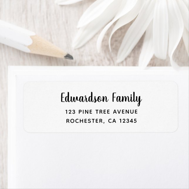 Modern elegant handwritten script family name (Insitu)