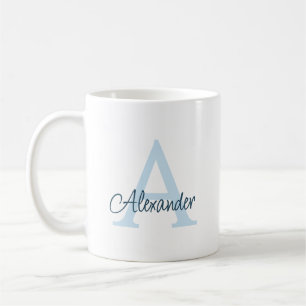 Modern Elegant Handwritten Script Monogram & Name Coffee Mug