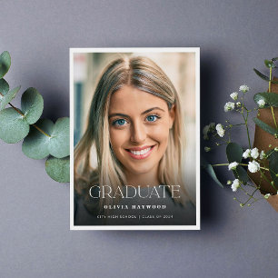 Modern Elegant High School Graduation Announcement
