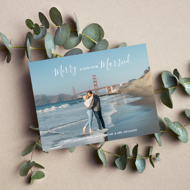 Modern Elegant Holiday Save The Date  Postcard (Creator Uploaded)