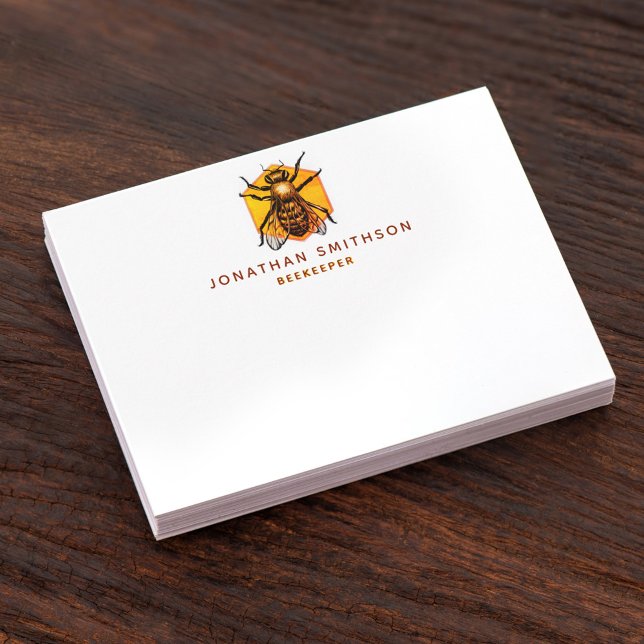  Modern & Elegant Honey Bee Personalised Beekeeper Card (Creator Uploaded)