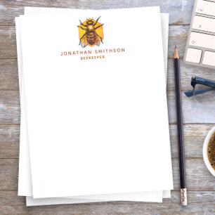  Modern & Elegant Honey Bee Personalised Beekeeper Custom Letterhead