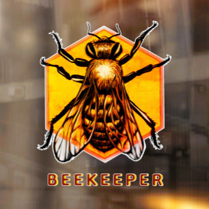  Modern & Elegant Honey Bee Personalised Beekeeper Window Cling