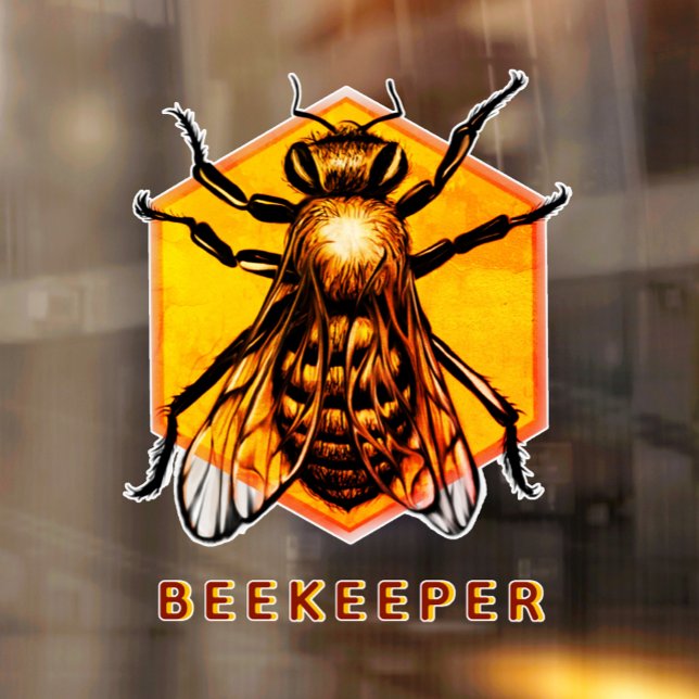  Modern & Elegant Honey Bee Personalised Beekeeper Window Cling (Creator Uploaded)