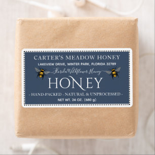 Modern Elegant Honey Custom Shipping Labels