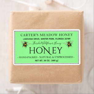 Modern Elegant Honey Custom Shipping Labels