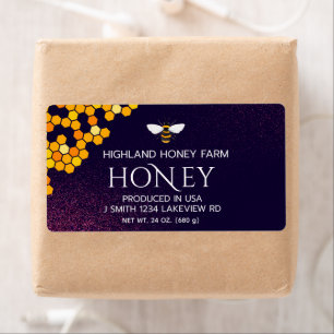 Modern Elegant Honey shipping labels
