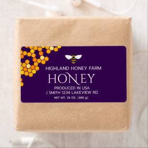 Modern Elegant Honey shipping labels