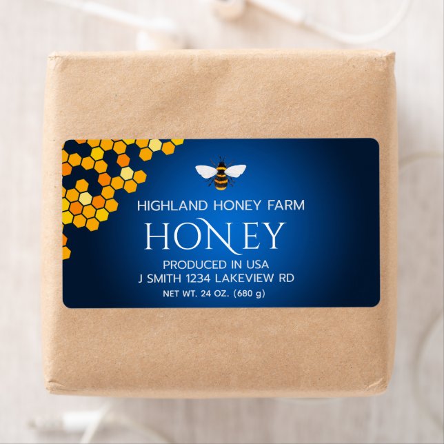 Modern Elegant Honey shipping labels (Insitu)