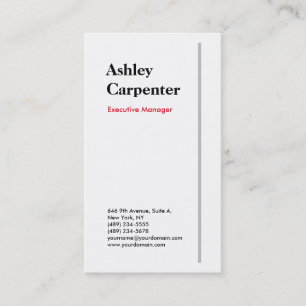 Modern elegant impressive red white professional business card