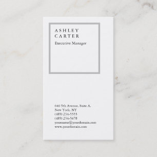 Modern elegant impressive white professional business card