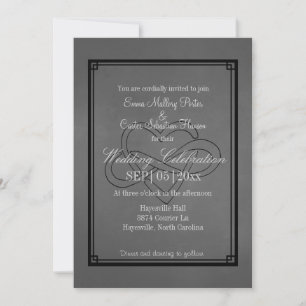 Modern Elegant Infinity Heart Wedding Invitation