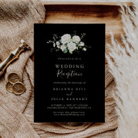 Modern Elegant Ivory Floral Wedding Reception