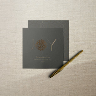 Modern Elegant JOY Corporate Christmas Holiday Card