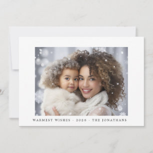 Modern Elegant Joyful Photo Holiday Card