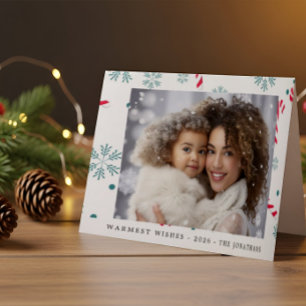 Modern Elegant Joyful Photo Holiday Card