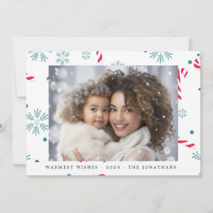 Modern Elegant Joyful Photo Holiday Card
