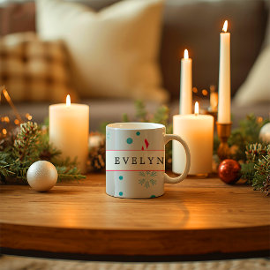 Modern Elegant Joyfully Christmas Coffee Mug