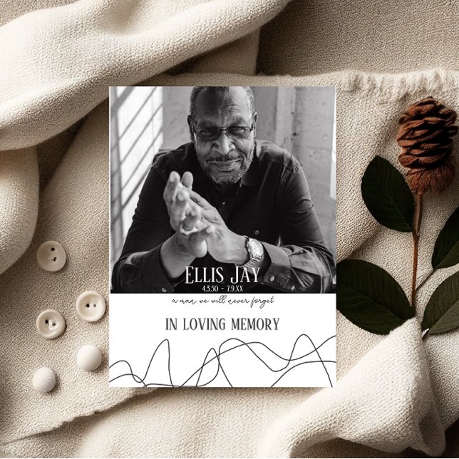 Modern | Elegant | Keepsake  | Funeral Prayer Card (Creator Uploaded)