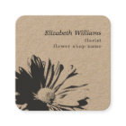 Modern Elegant Kraft Dark Floral Pattern Florist