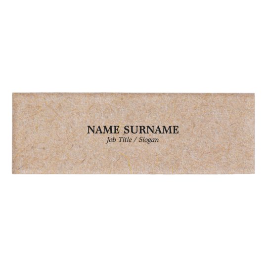 Modern Elegant Kraft Office School Standard Desk Name Tag