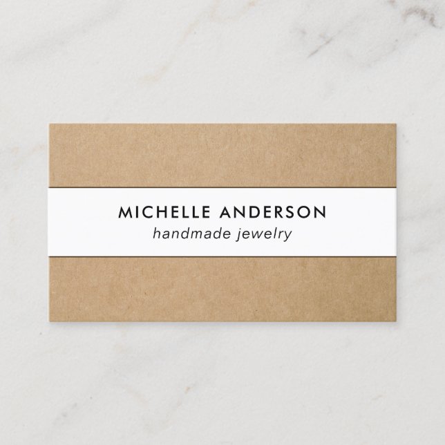 Modern Elegant Kraft Paper Style Professional Business Card (Front)