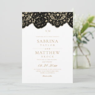 Modern & Elegant Lace Wedding Invitation
