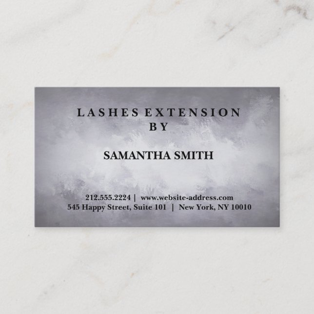 Modern Elegant Lashes Extension Professional Business Card (Front)