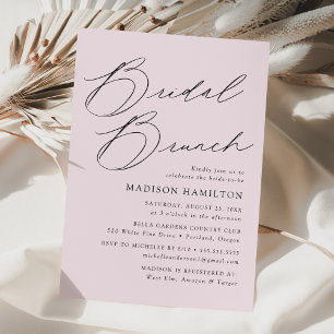 Modern Elegant Lavender Bridal Shower Brunch Invitation
