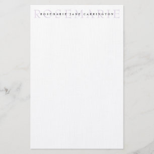 Modern Elegant Lavender Personalised Stationery