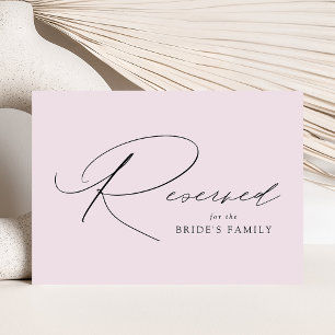 Modern Elegant Lavender Wedding Reserved Sign