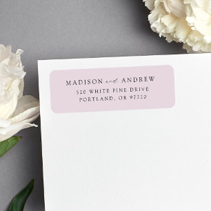 Modern Elegant Lavender Wedding Return Address