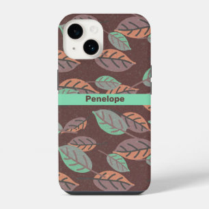 Modern Elegant Leaves iPhone 14 Case