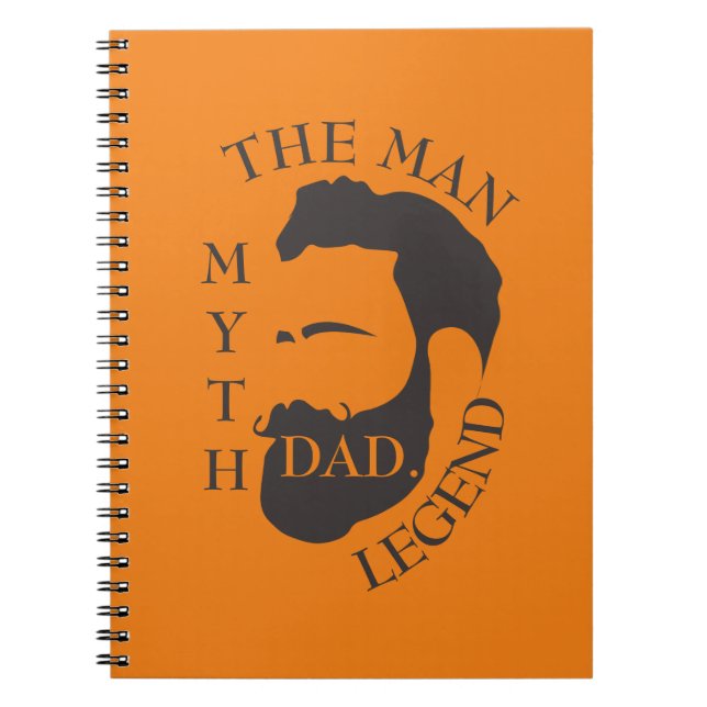 Modern Elegant Legendary Dad Father's Day Notebook (Front)