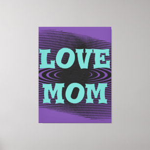 Modern elegant light green,black, purple design canvas print