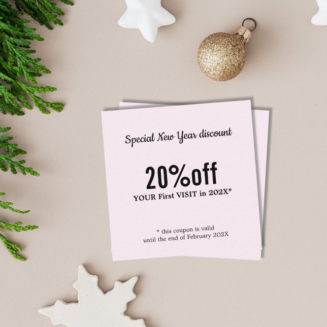 Modern Elegant Light Pink Beauty Discount Card (Creator Uploaded)