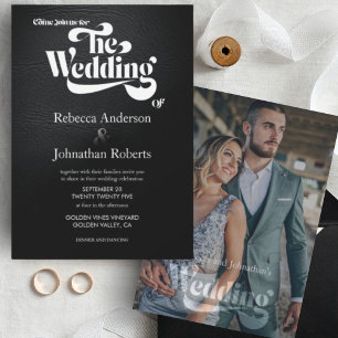 Modern Elegant Literary Photo Wedding Initiation Invitation