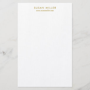 Modern Elegant Luxury Gold Personal Stationery