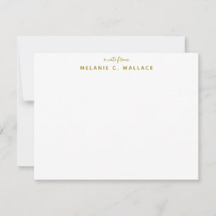Modern Elegant Luxury Gold Personal Stationery Not Card