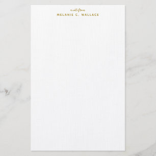 Modern Elegant Luxury Gold Personalised Stationery