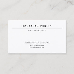 Modern Elegant Luxury Signature UV Gloss Paper Business Card
