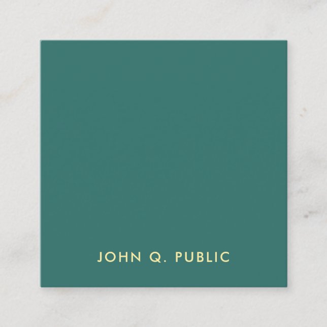 Modern Elegant Luxury Silk Finish Professional Square Business Card (Front)