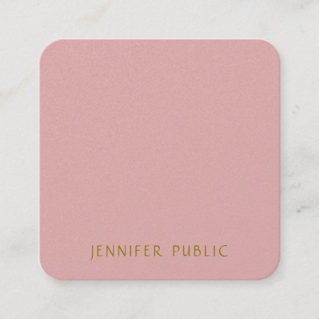 Modern Elegant Luxury Template Professional Classy Square Business Card (Front)