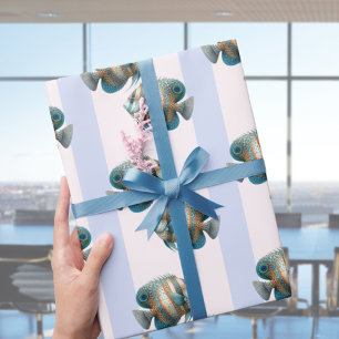 Modern Elegant Luxury Tropical Fish  Wrapping Paper